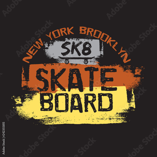Creative Quote Typographical Background About Skateboard In