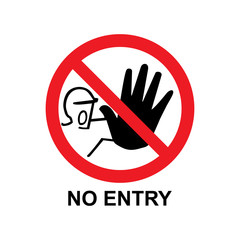 Wall Mural - no entry icon logo