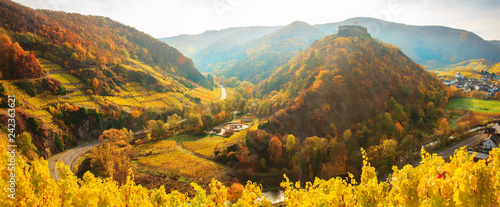 Das Ahrtal bei Mayschoss im Herbst Fototapeta