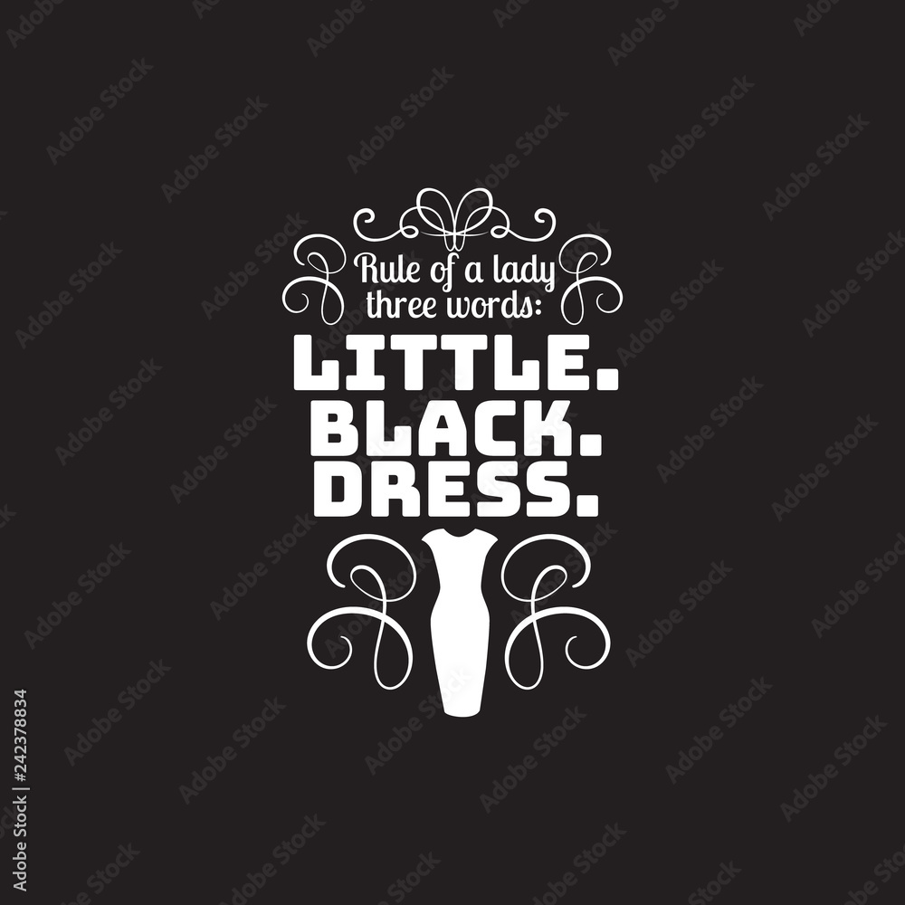 short black dress quotes Image vectorielle Stock Vector quote typographical background about a little  black dress with silhouette of woman short dress. Template for card poster  banner and print for t-shirt