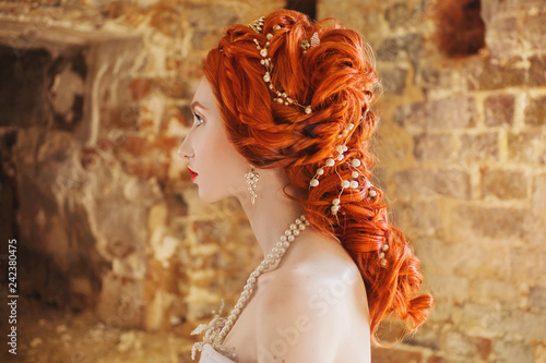Edwardian Redhead Princess With Perming Hairstyle Fabulous Rococo