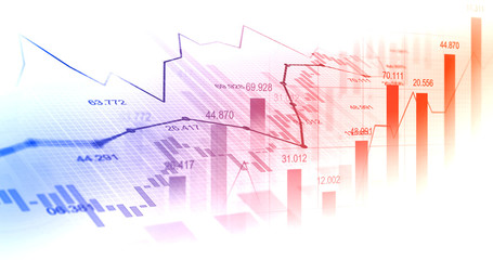 Stock market or forex trading graph in graphic concept