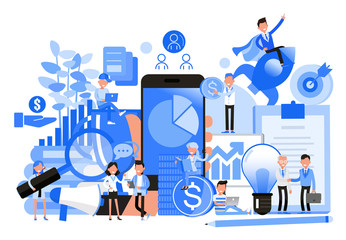 Wall Mural - people character vector design. startup concept. for infographic, background, banner, website and la