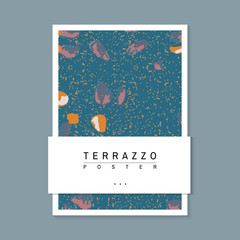 Wall Mural - colorful terrazzo pattern poster vector