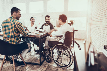 Wall Mural - Young Workers Have Discussion in Modern Office.