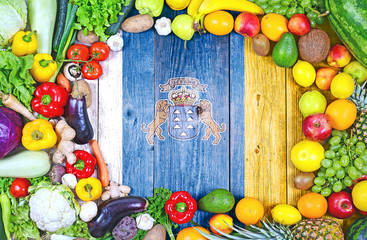 Fresh fruits and vegetables from Canary Islands