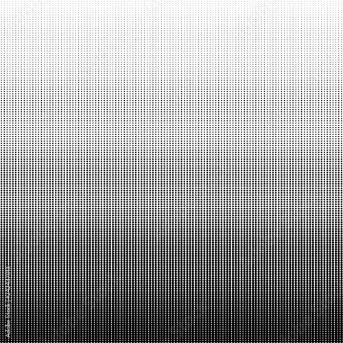 Vertical gradient halftone dots background. Pop art template, texture. Black ...