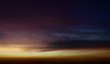 Dark Dramatic Sky with clouds - sunrise panoramic landscape background. Depression concept.