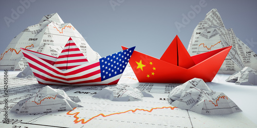 Handelsstreit USA China Obraz na płótnie