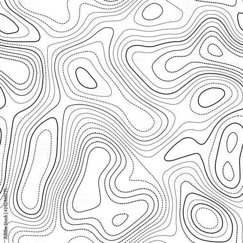 Topographic Map Black And White Topographic Map Actual Topography Map Black And White Seamless Design,  Tempting Tileable Isolines Pattern Vector Illustration Abstract Canvas  Print | Abstra-Ga