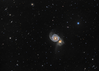 Wall Mural - galaxy m51 (messier 51) in constellation canes venatici