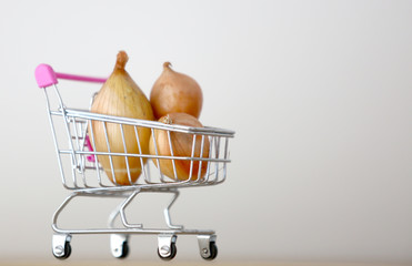 Shopping cart isolated on white