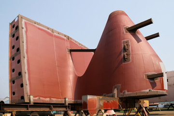 Wall Mural - Ship building details at the shore shipyard