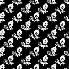 Abstract pattern black and whit doodle