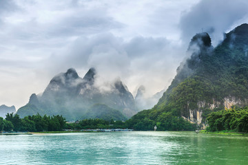 Wall Mural - The Beautiful Landscape of Guilin, Guangxi..