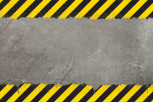Concrete Background With Grunge Hazard Sign