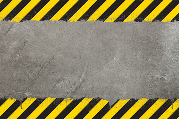 concrete background with grunge hazard sign