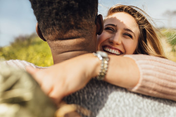 Wall Mural - couple in love having great time together