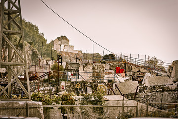 Wall Mural - marble quarry in marina di carrara