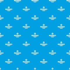 Business machinery pattern vector seamless blue repeat for any use