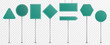 © lembergvector - Realistic road signs. Green plate road direction signs templates set vector illustration.