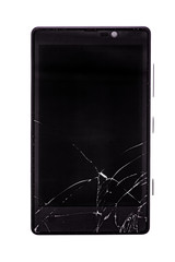background texture smart phone with broken screen