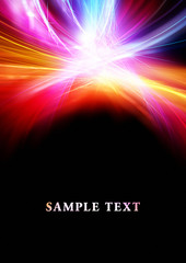Poster - Abstract template with bright fractal