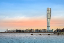 Turning Torso Building In West Harbour Area Of Malmo
