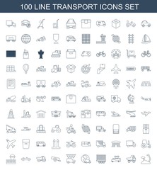 Poster - 100 transport icons