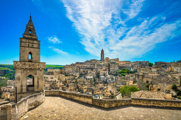 Poster - Matera ancient town i Sassi, Unesco site landmark. Basilicata, Italy.