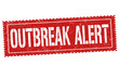 Outbreak area sign or stamp
