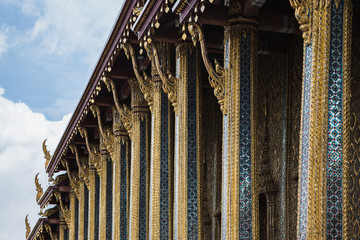 View of ornate temple in Bangkok Thailand