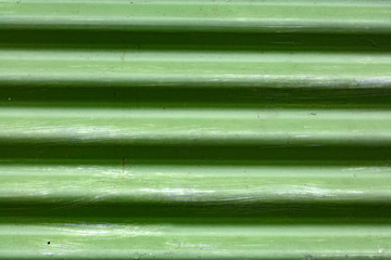 Poster - Old green corrugated sheet iron