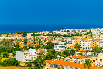 Sticker - aerial view of paphos, cyprus