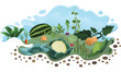 Vegetable Garden (End of Summer) Illustration