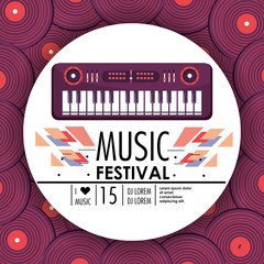 Canvas Print - piano instrument to music festival celebration