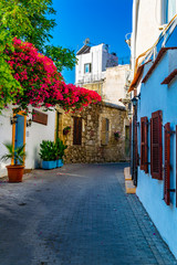 Wall Mural - narrow street in the old town of Kyrenia, Cyprus