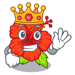 Sticker - King hambiscus flower in the mascot stem