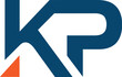 creative strong initial letter kp, pk logo vector concept