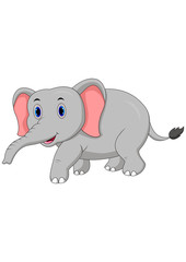 Canvas Print - Cute elephant cartoon