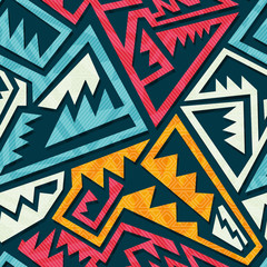 Wall Mural - Colored tribal pattern