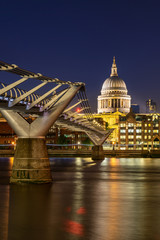 Poster - St paul cathedral with millennium bridge