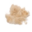 Wool of an animal on a white isolated background.