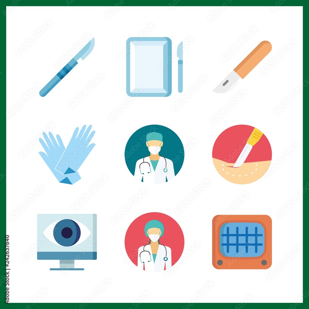 Operative Icon Blue 9 operation icon. Vector illustration operation set. monitoring and ...