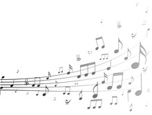 Colorful Music Notes Background