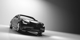 Sedan car on light studio background.