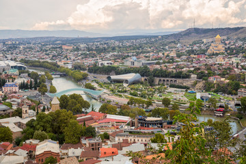 Wall Mural - Top view of Tbilisi