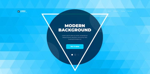 Canvas Print - geometric abstract gradient background design. triangle shape abstract vector composition on backgro