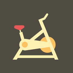 Poster - Silhouette icon exerciser bike