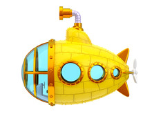 Cartoon Yellow Submarine Side